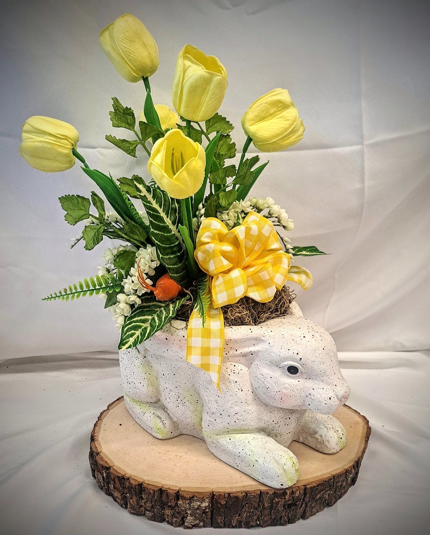 Hippity hoppity through the tulips